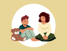 An illustration of two children.