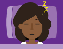  A woman sleeping in bed