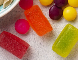 Colored candies.