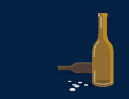   Empty bottles and pills