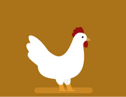 An illustration of a chicken
